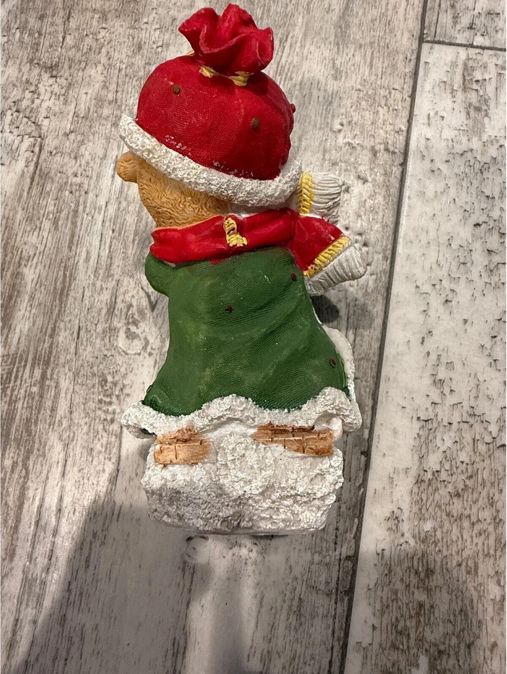 Christmas Teddy Bear Bell Presents Figurine Holiday Decor